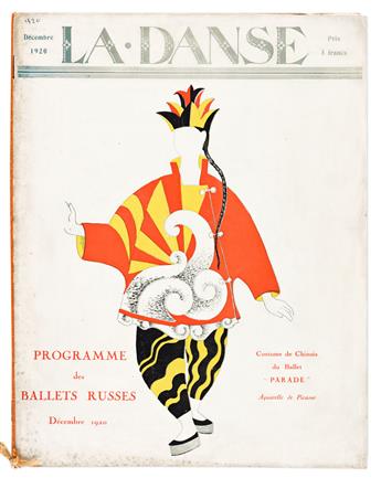 VARIOUS ARTISTS.  BALLETS RUSSES. Group of 16 programs and magazines. 1912-1929. Sizes vary.